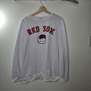 Hello Kitty Red Sox White Sweatshirt
